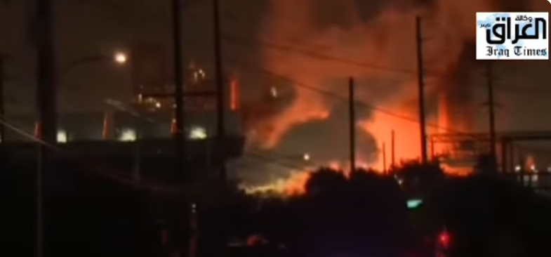 حريق كبير يشتعل في مصفاة نفط تابعة لشركة شيفرون في لوس انجلوس